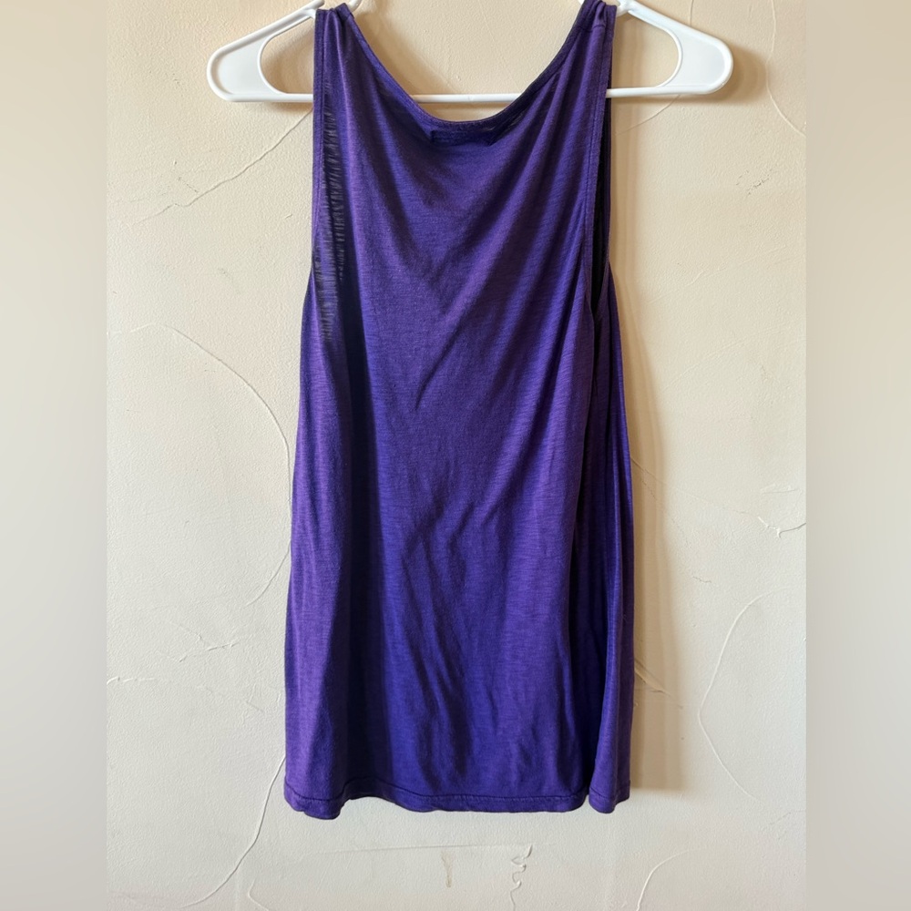 Michael Stars Deep Purple Drape Tank Top - Picture 3 of 4